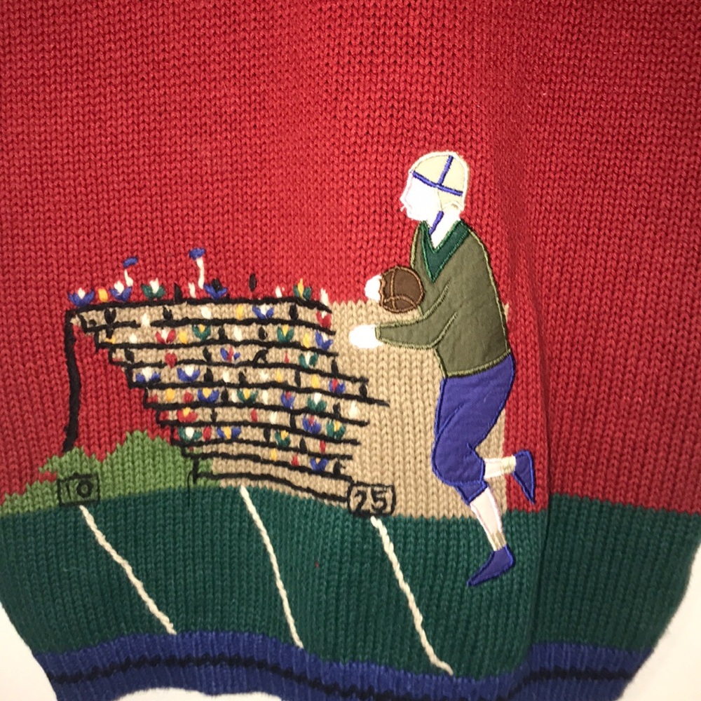 Vintage 80s Sharon Young Ramie Cheerleader/Futbol Vest - Picture 7 of 8